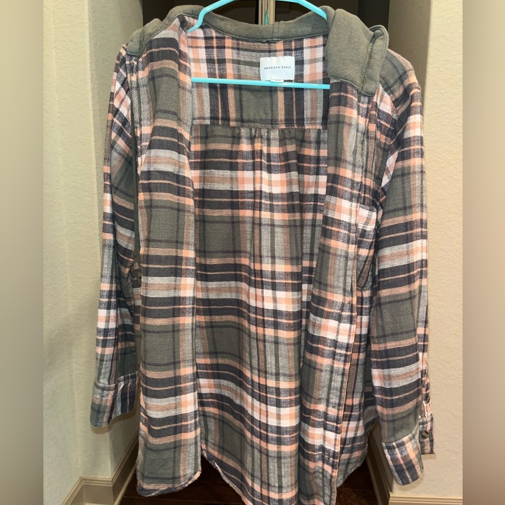 oversized american eagle flannel